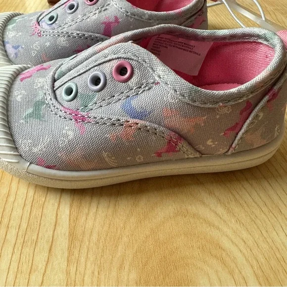 Cat & Jack Rory Unicorn Slip On Sneakers in Gray/Pink - Girls Size 6 NWT, Target - Picture 7 of 16
